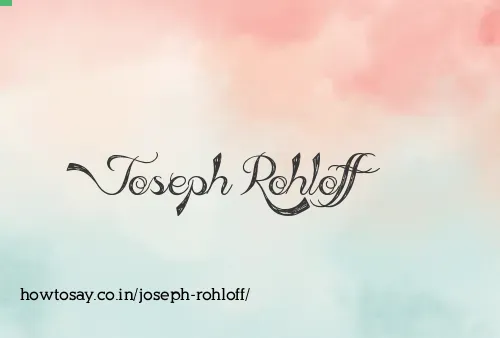 Joseph Rohloff