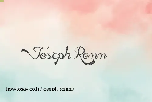 Joseph Romm