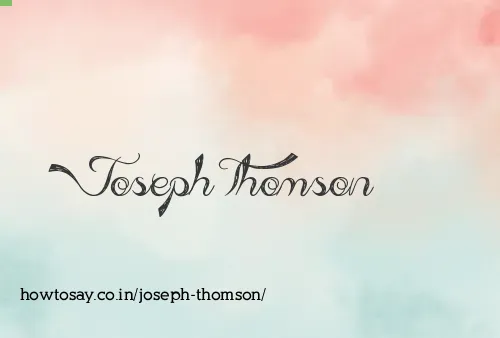 Joseph Thomson