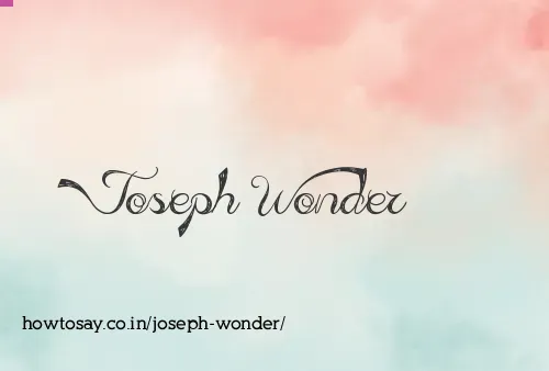 Joseph Wonder
