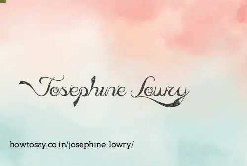 Josephine Lowry