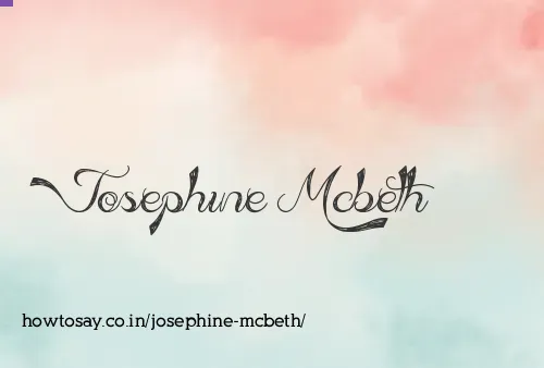 Josephine Mcbeth