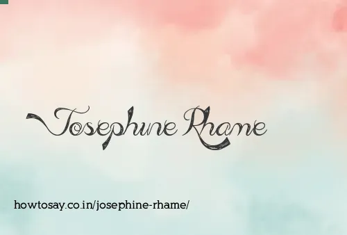 Josephine Rhame