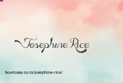 Josephine Rice