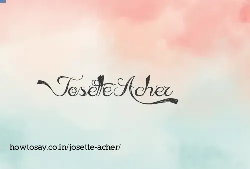 Josette Acher