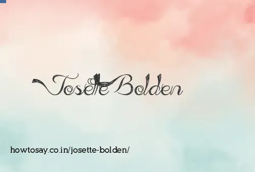 Josette Bolden