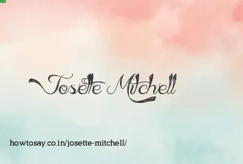 Josette Mitchell