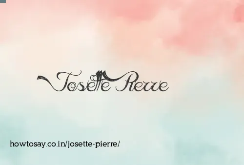 Josette Pierre