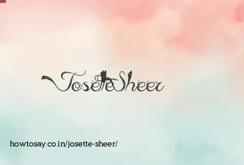 Josette Sheer