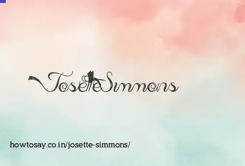 Josette Simmons