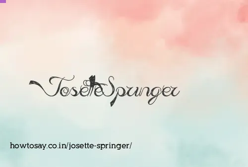 Josette Springer