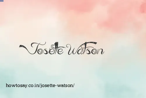 Josette Watson