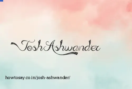 Josh Ashwander