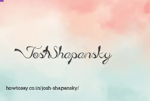 Josh Shapansky