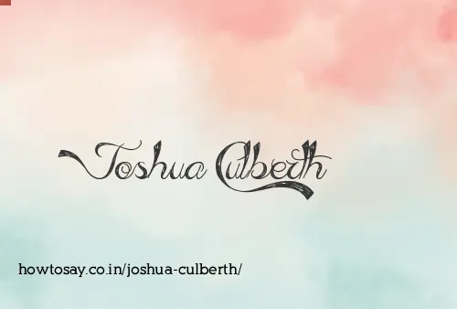 Joshua Culberth