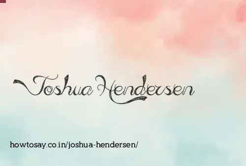 Joshua Hendersen