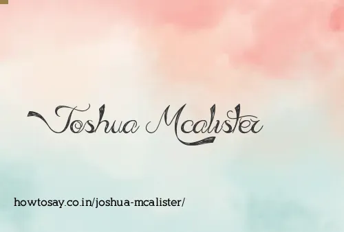 Joshua Mcalister