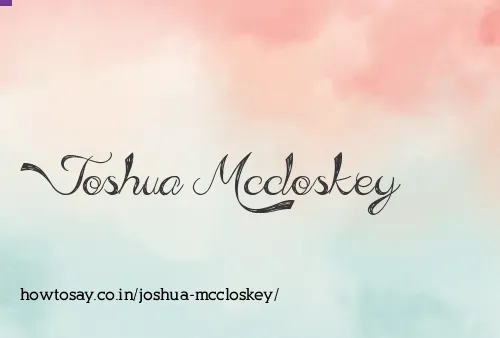 Joshua Mccloskey