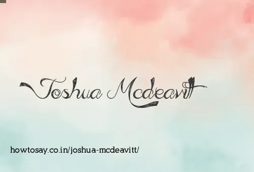 Joshua Mcdeavitt