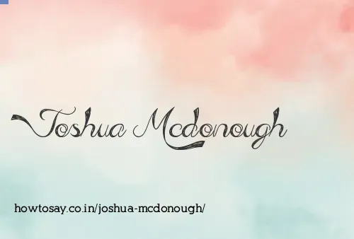 Joshua Mcdonough