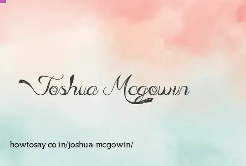 Joshua Mcgowin