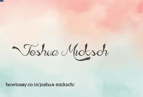 Joshua Micksch