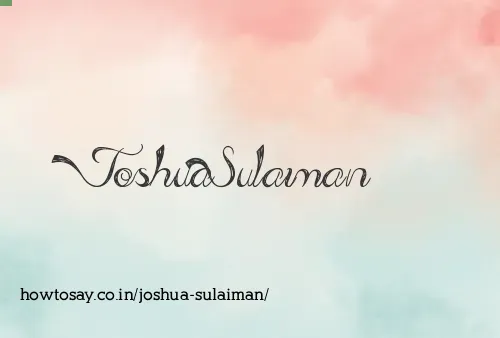 Joshua Sulaiman