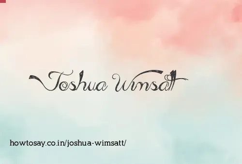 Joshua Wimsatt