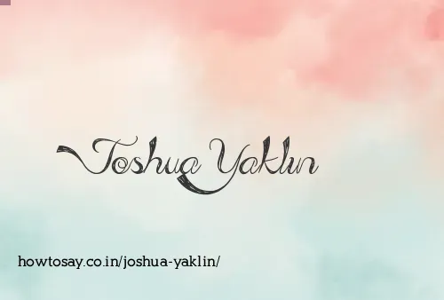 Joshua Yaklin
