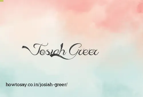 Josiah Greer