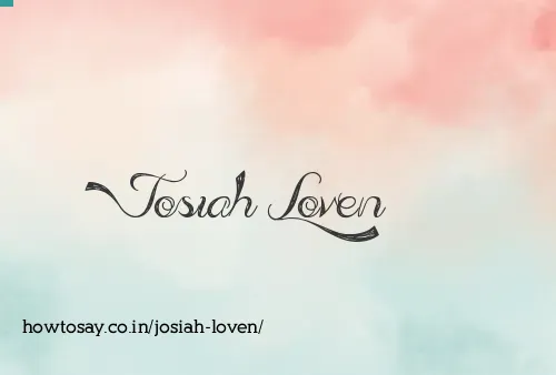Josiah Loven