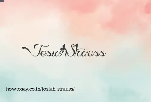 Josiah Strauss