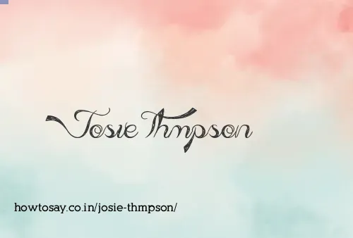 Josie Thmpson