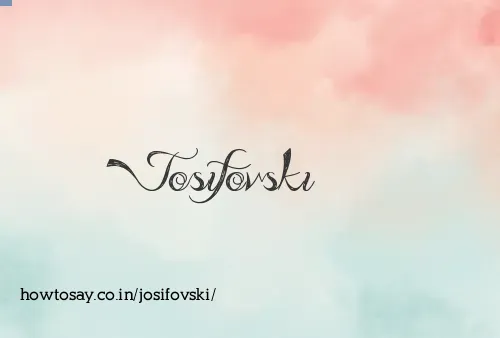 Josifovski