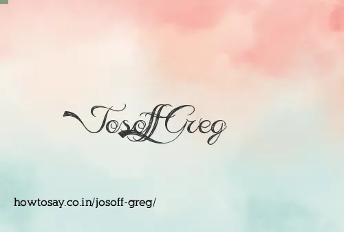 Josoff Greg