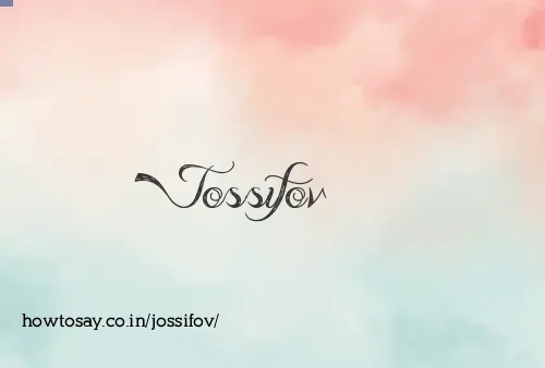 Jossifov