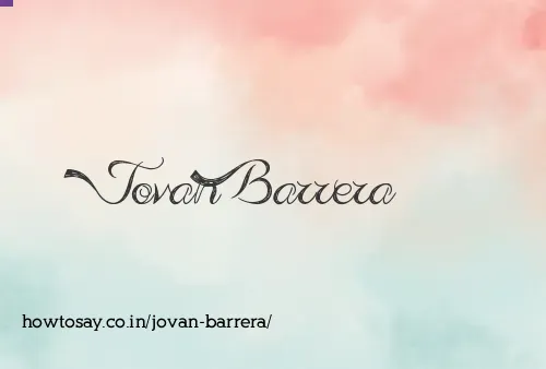 Jovan Barrera