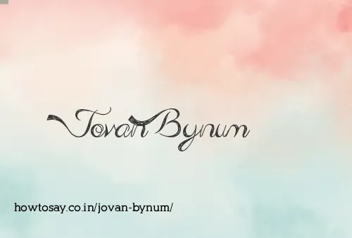 Jovan Bynum