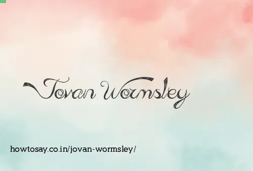 Jovan Wormsley
