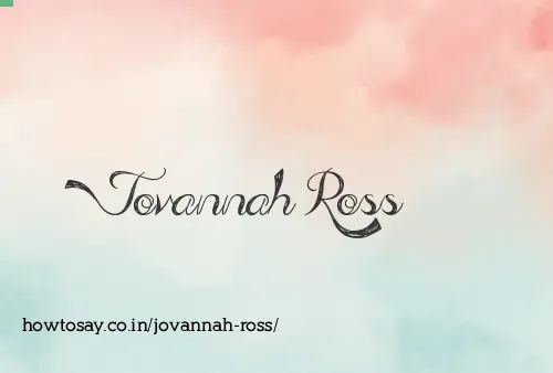 Jovannah Ross