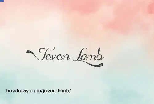 Jovon Lamb