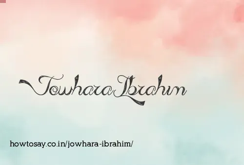 Jowhara Ibrahim