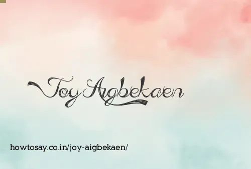 Joy Aigbekaen