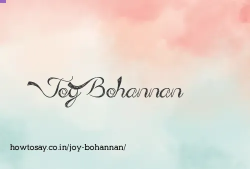 Joy Bohannan