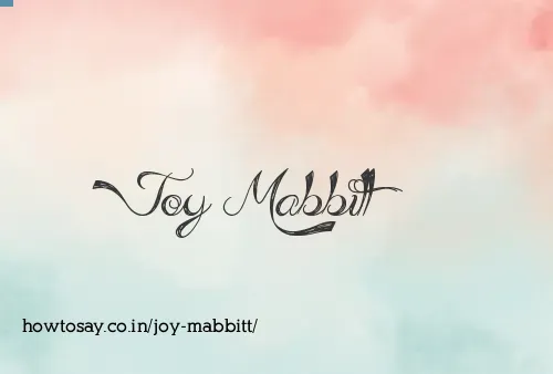Joy Mabbitt