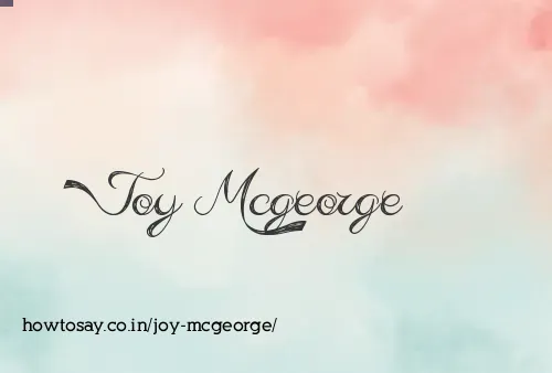 Joy Mcgeorge