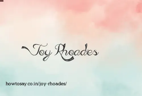 Joy Rhoades