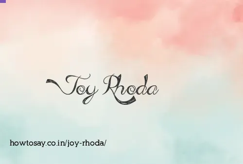 Joy Rhoda