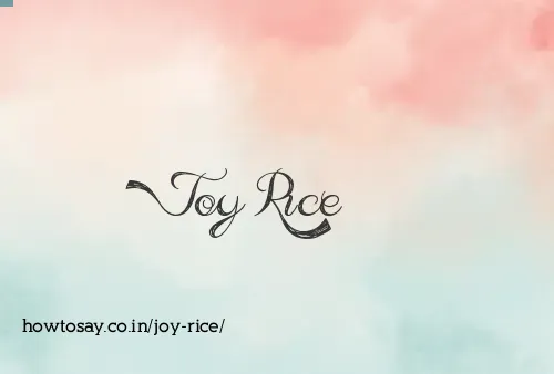 Joy Rice