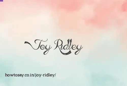 Joy Ridley
